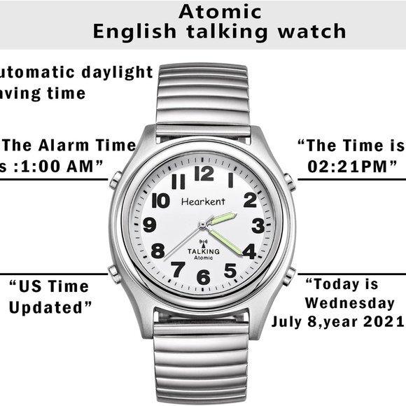 Atomic American English Talking Watch Speaks Clear and Loud Time Date and Alarm - Picture 4 of 8